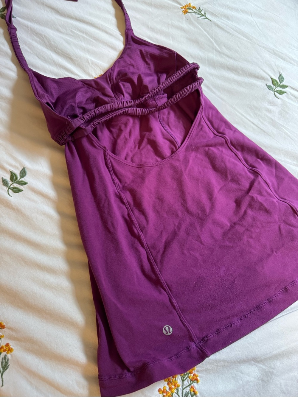 Lululemon Purple Open Back Dignity Halter Top size: 8 - Picture 5 of 7